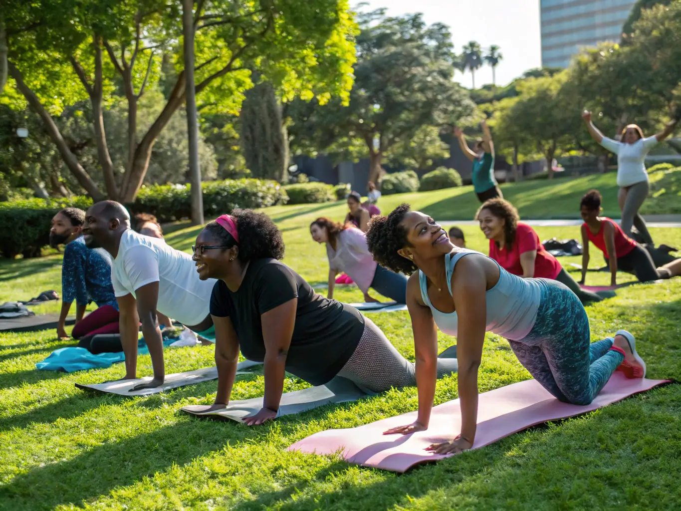 Members participating in a group fitness session at the golf club, emphasizing the health benefits of ASGC.